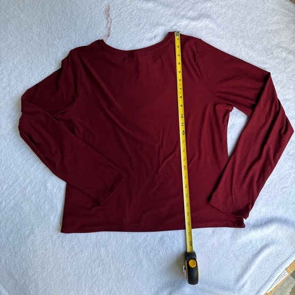Derek Heart women’s Deep Red Long Sleeve Top 1XL - Picture 4 of 9
